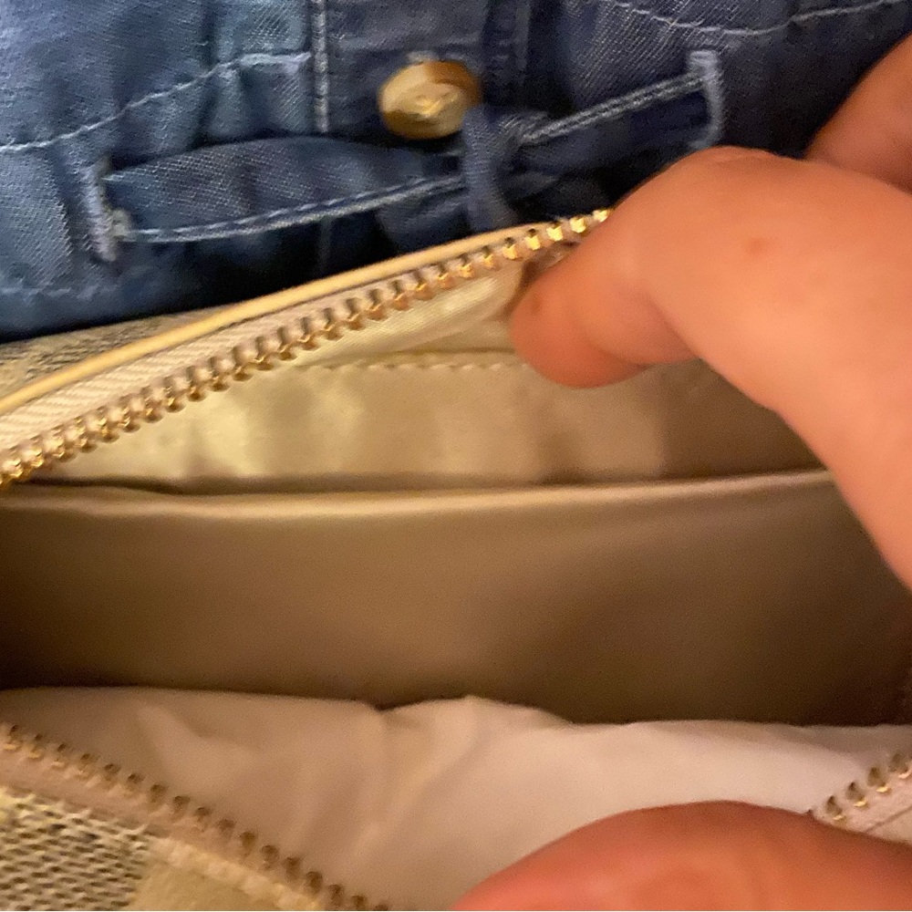 Checker Crossbody Bag with Gold Detail - Picture 5 of 6